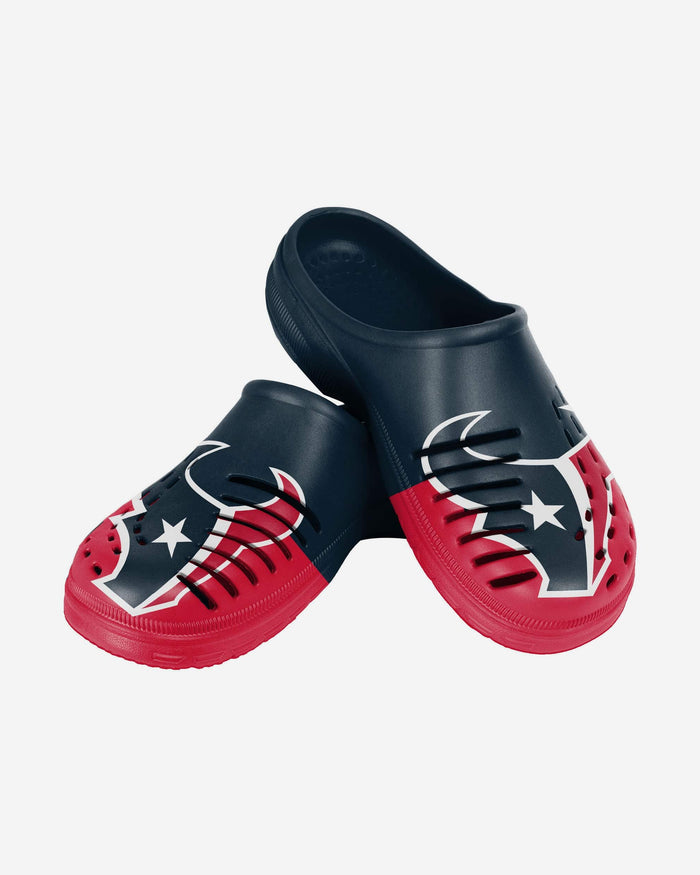 Houston Texans Youth Colorblock Big Logo Clog FOCO - FOCO.com