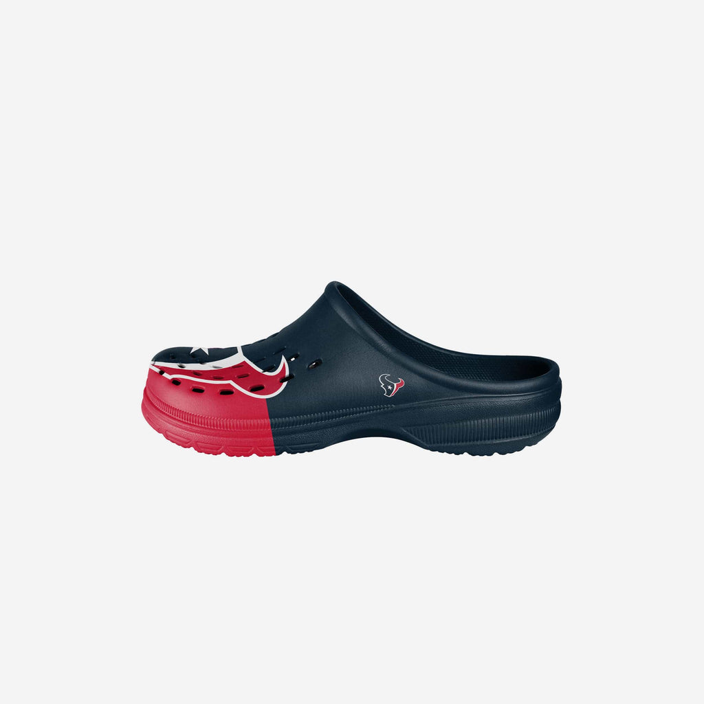 Houston Texans Youth Colorblock Big Logo Clog FOCO S - FOCO.com