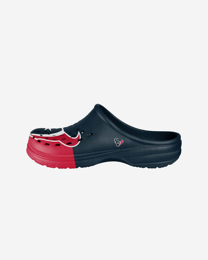 Houston Texans Youth Colorblock Big Logo Clog FOCO S - FOCO.com