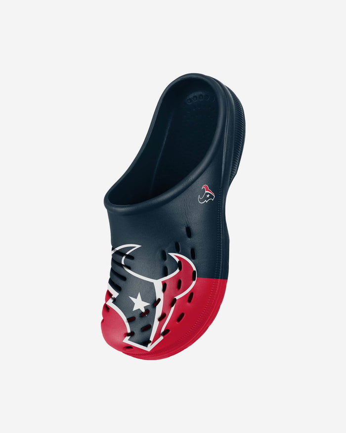 Houston Texans Youth Colorblock Big Logo Clog FOCO - FOCO.com