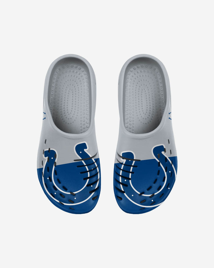 Indianapolis Colts Youth Colorblock Big Logo Clog FOCO - FOCO.com