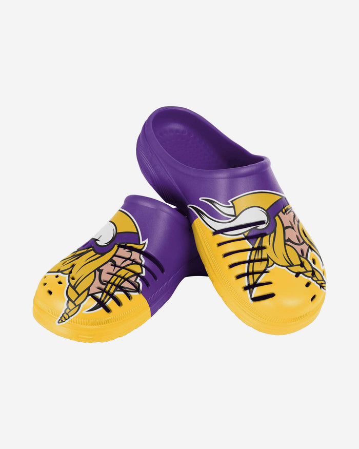 Minnesota Vikings Youth Colorblock Big Logo Clog FOCO - FOCO.com