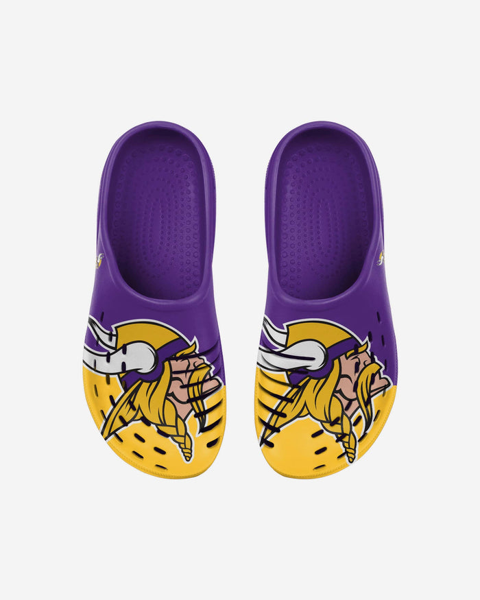 Minnesota Vikings Youth Colorblock Big Logo Clog FOCO - FOCO.com