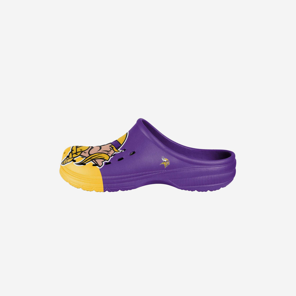 Minnesota Vikings Youth Colorblock Big Logo Clog FOCO S - FOCO.com