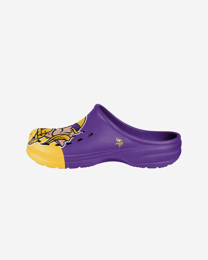 Minnesota Vikings Youth Colorblock Big Logo Clog FOCO S - FOCO.com