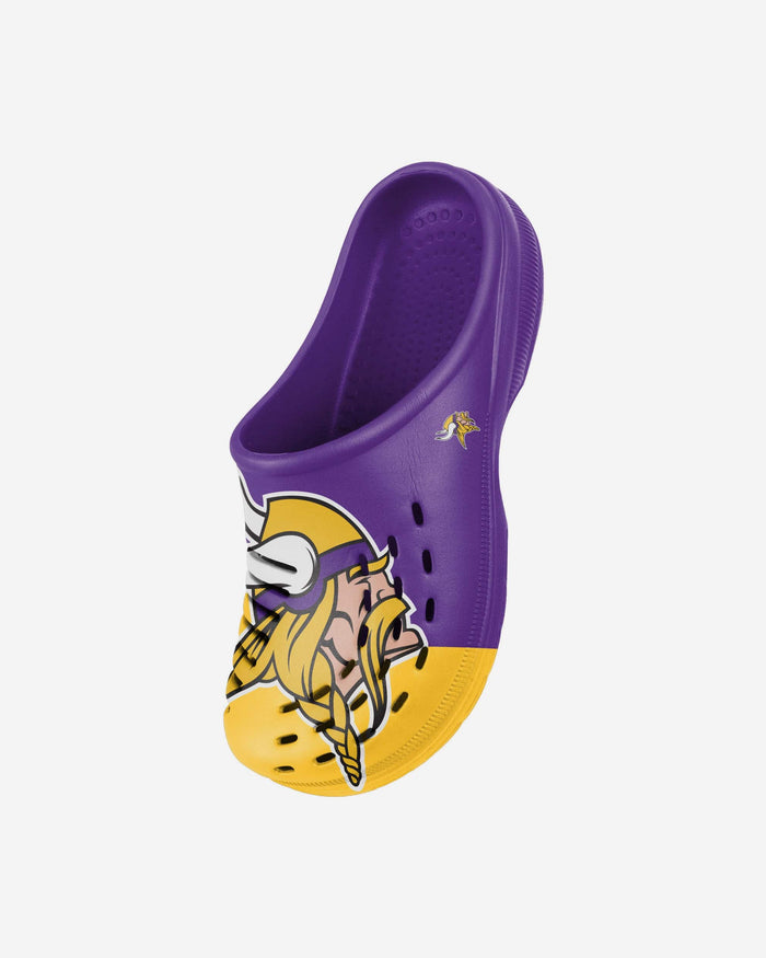 Minnesota Vikings Youth Colorblock Big Logo Clog FOCO - FOCO.com