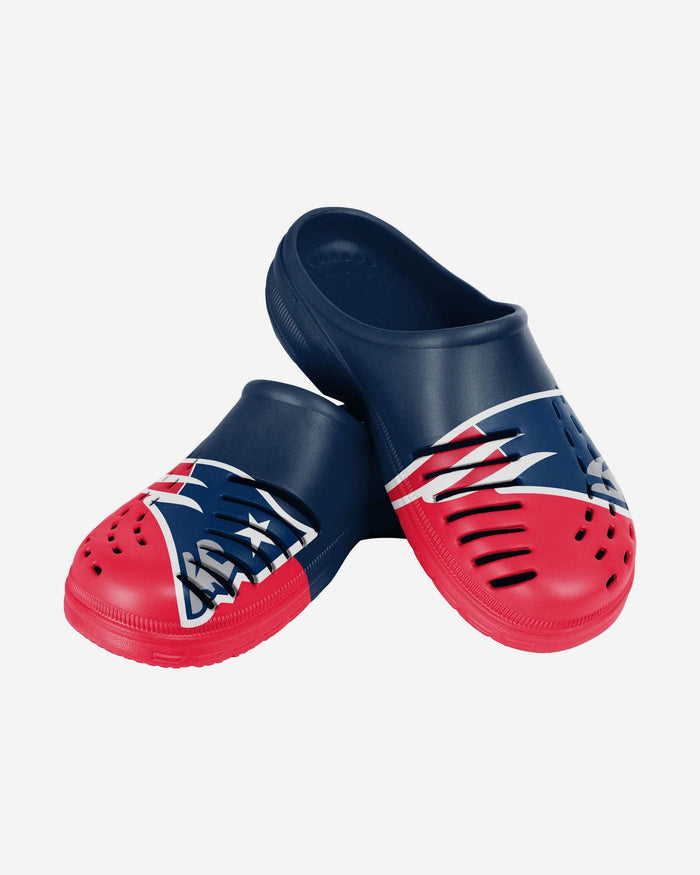 New England Patriots Youth Colorblock Big Logo Clog FOCO - FOCO.com