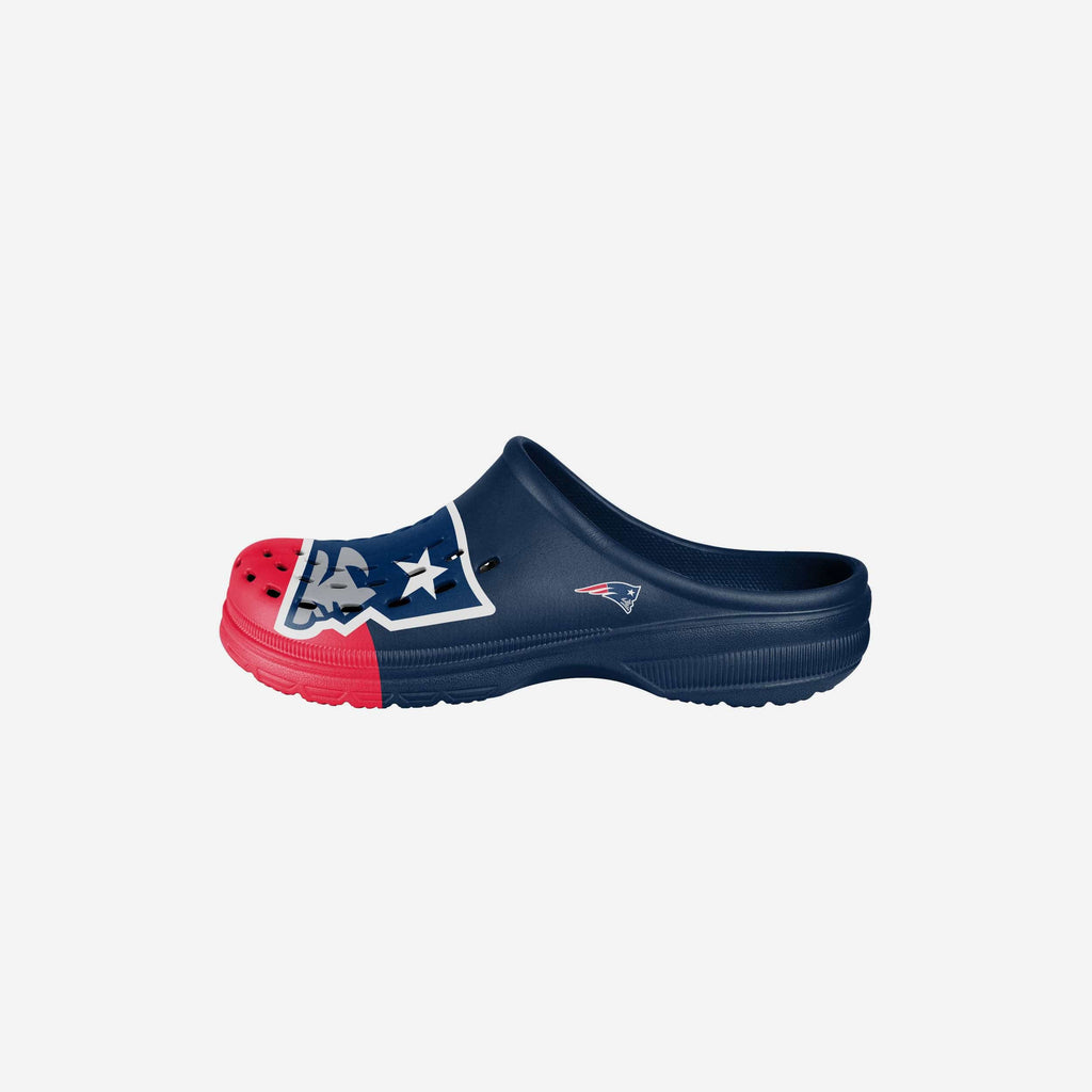 New England Patriots Youth Colorblock Big Logo Clog FOCO - FOCO.com