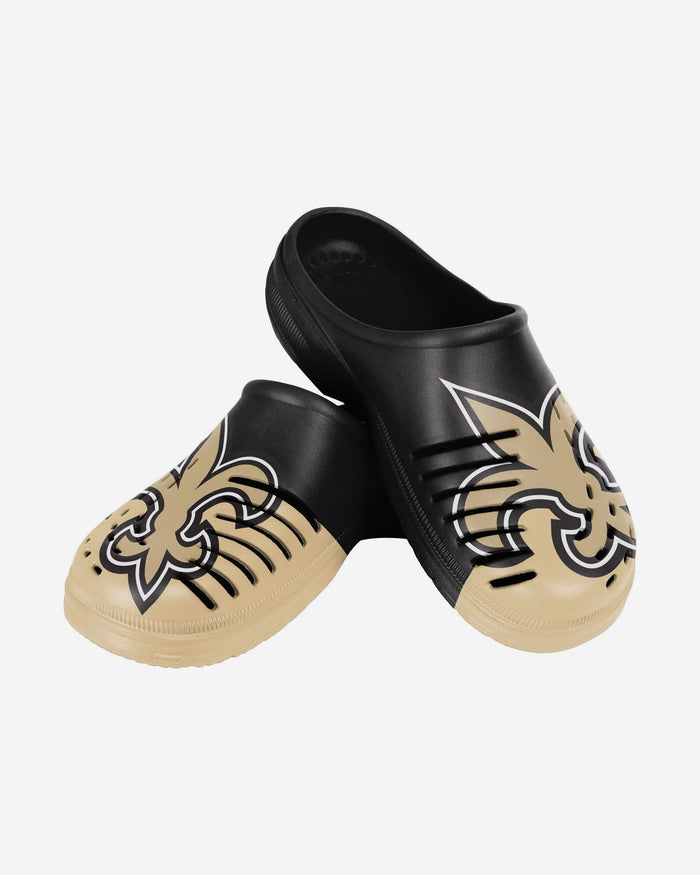 New Orleans Saints Youth Colorblock Big Logo Clog FOCO - FOCO.com