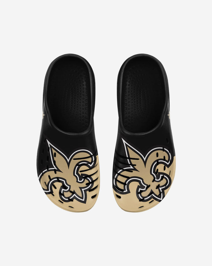 New Orleans Saints Youth Colorblock Big Logo Clog FOCO - FOCO.com