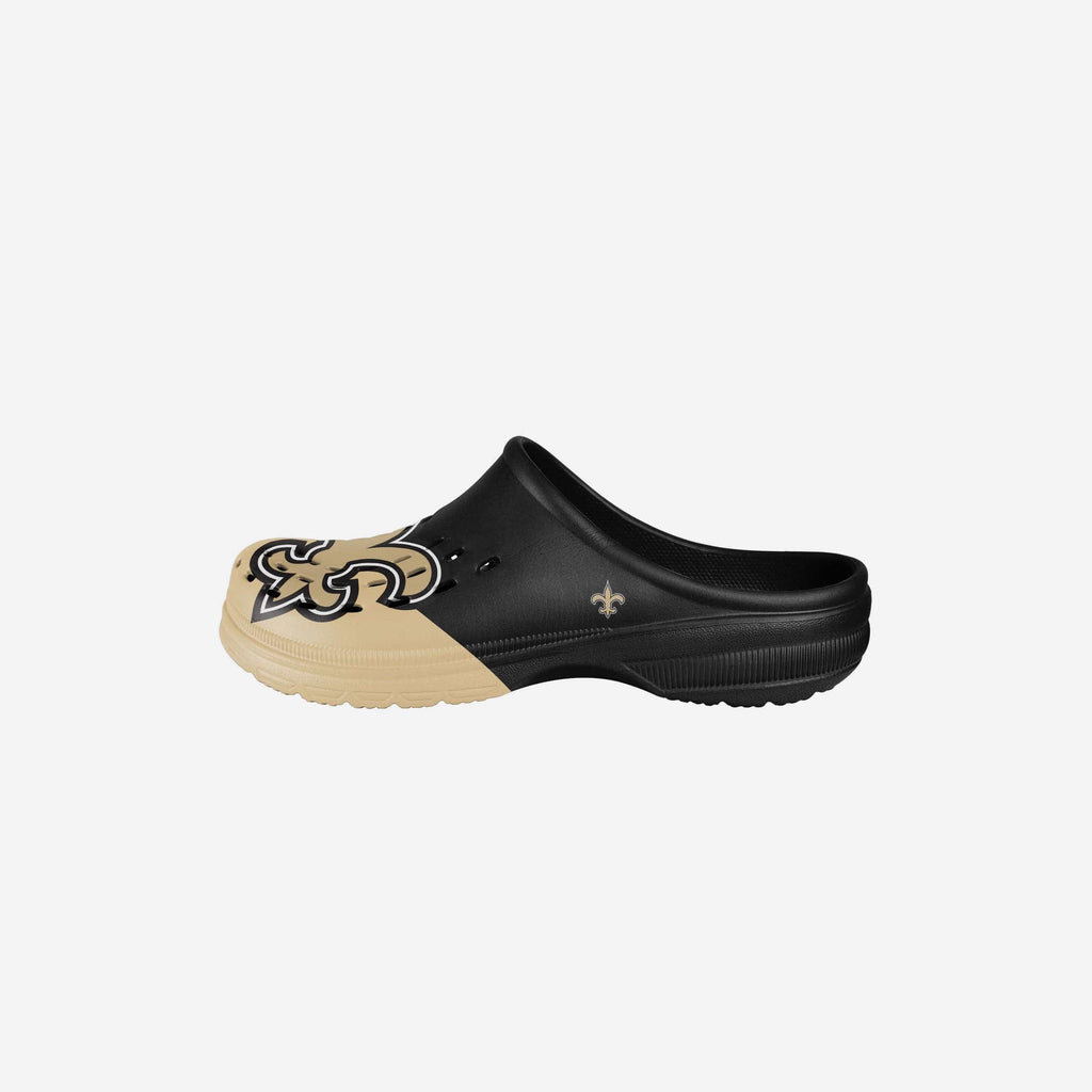 New Orleans Saints Youth Colorblock Big Logo Clog FOCO S - FOCO.com