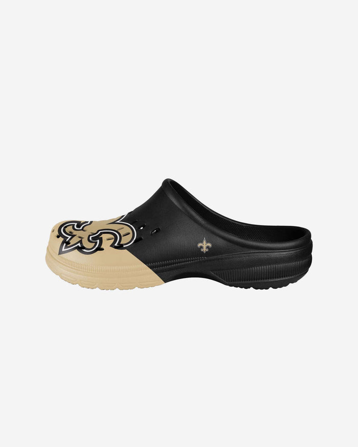 New Orleans Saints Youth Colorblock Big Logo Clog FOCO S - FOCO.com