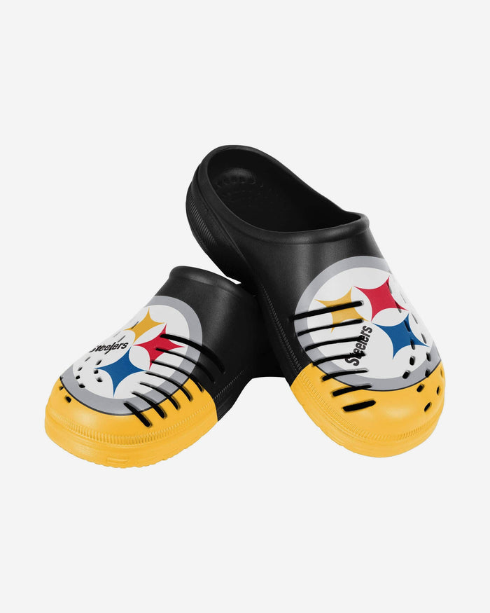 Pittsburgh Steelers Youth Colorblock Big Logo Clog FOCO - FOCO.com