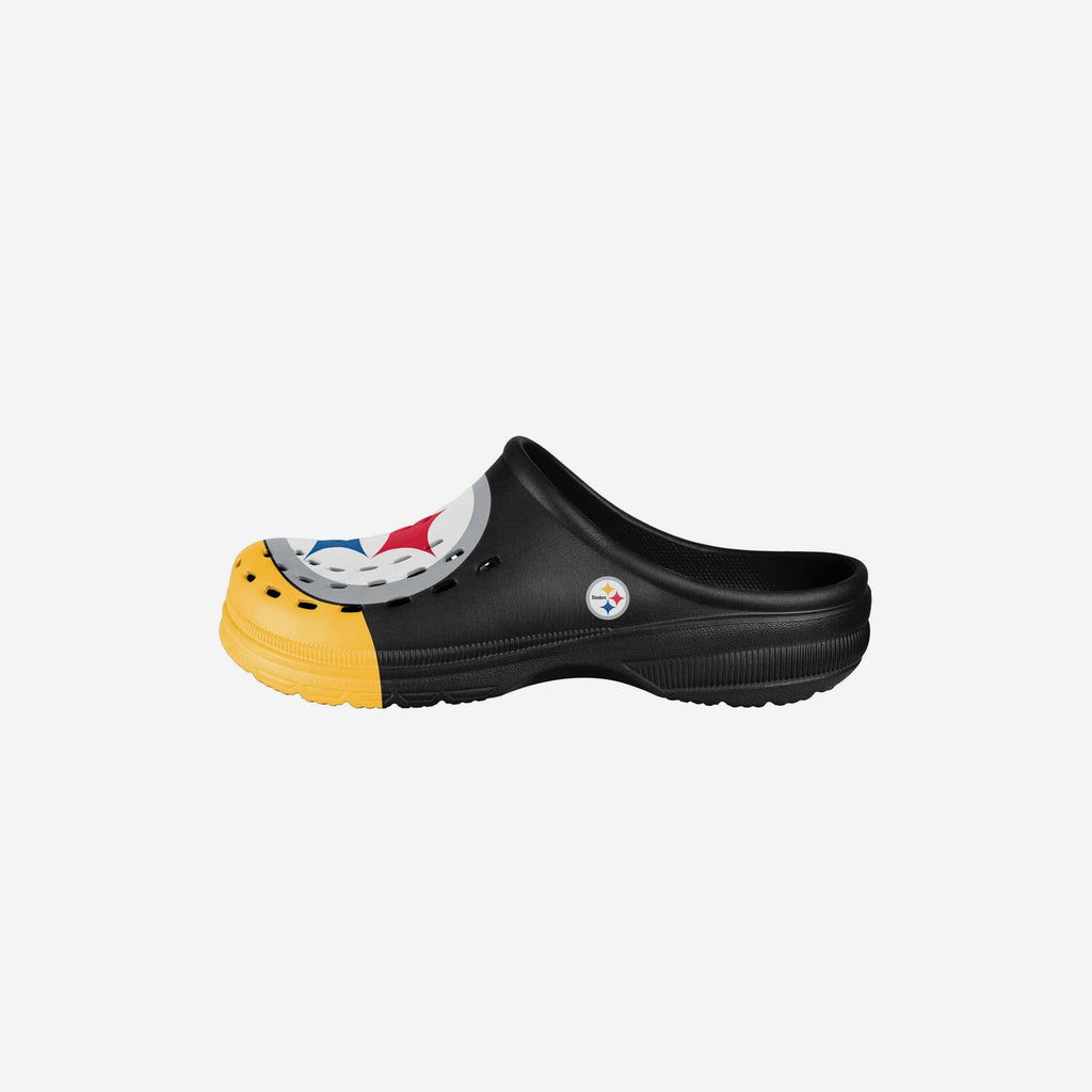 Pittsburgh Steelers Youth Colorblock Big Logo Clog FOCO S - FOCO.com