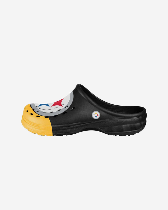 Pittsburgh Steelers Youth Colorblock Big Logo Clog FOCO S - FOCO.com