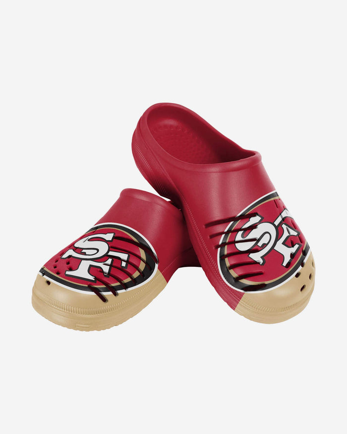 San Francisco 49ers Youth Colorblock Big Logo Clog FOCO - FOCO.com