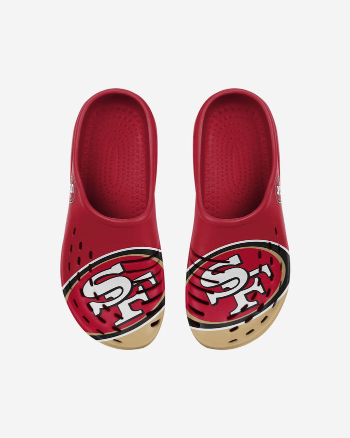 San Francisco 49ers Youth Colorblock Big Logo Clog FOCO - FOCO.com