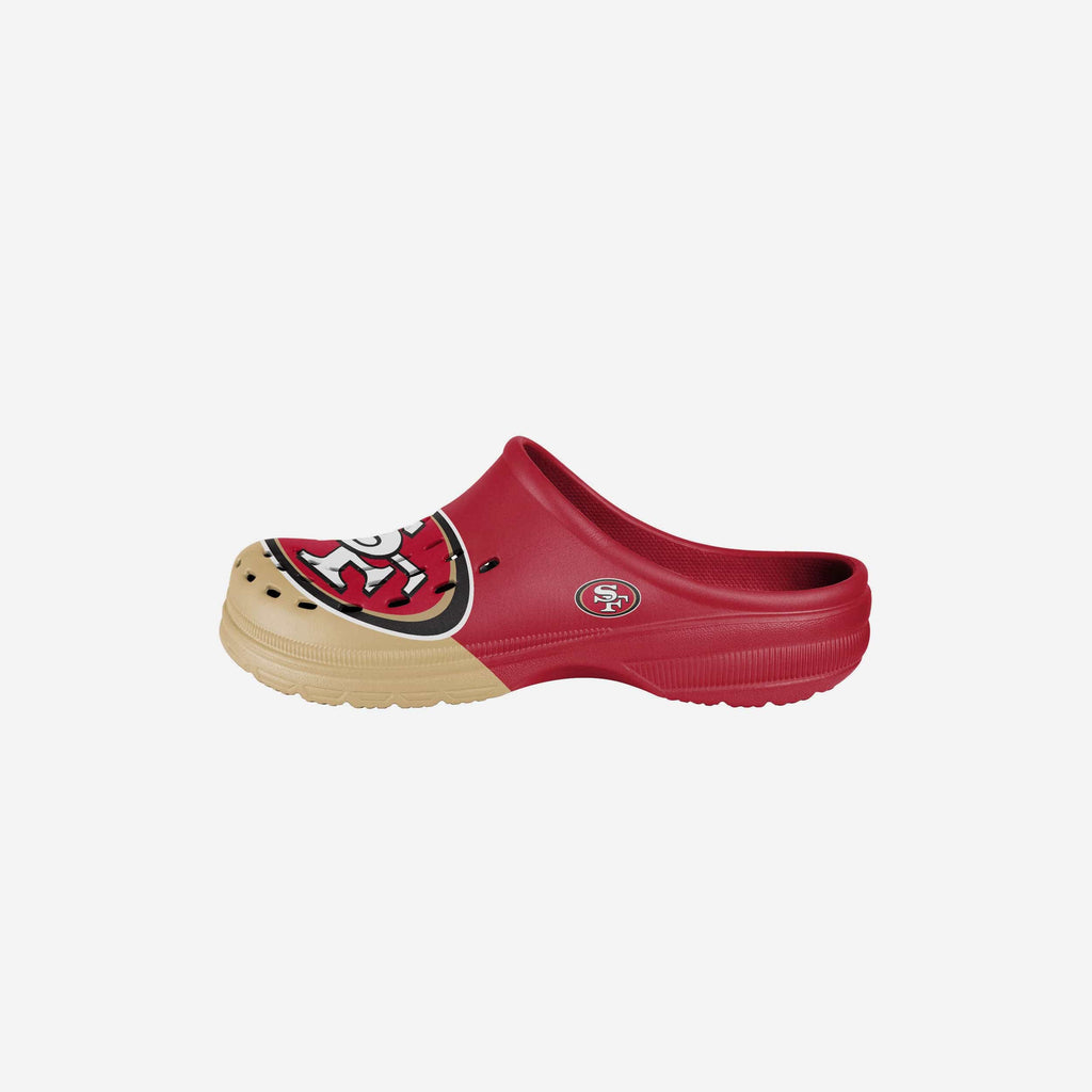 San Francisco 49ers Youth Colorblock Big Logo Clog FOCO S - FOCO.com