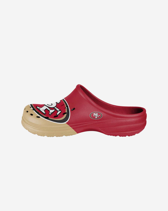 San Francisco 49ers Youth Colorblock Big Logo Clog FOCO S - FOCO.com