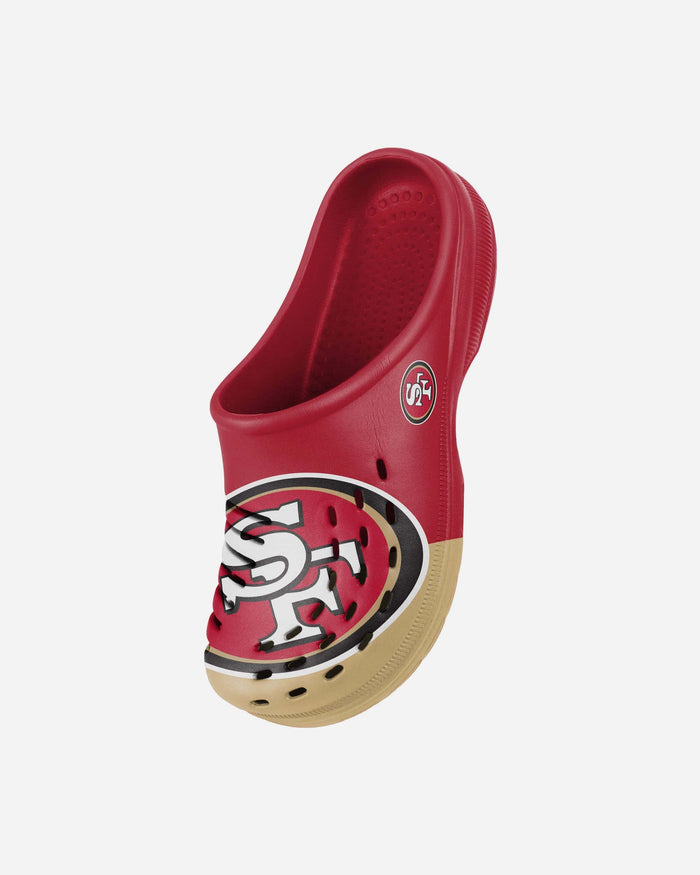 San Francisco 49ers Youth Colorblock Big Logo Clog FOCO - FOCO.com