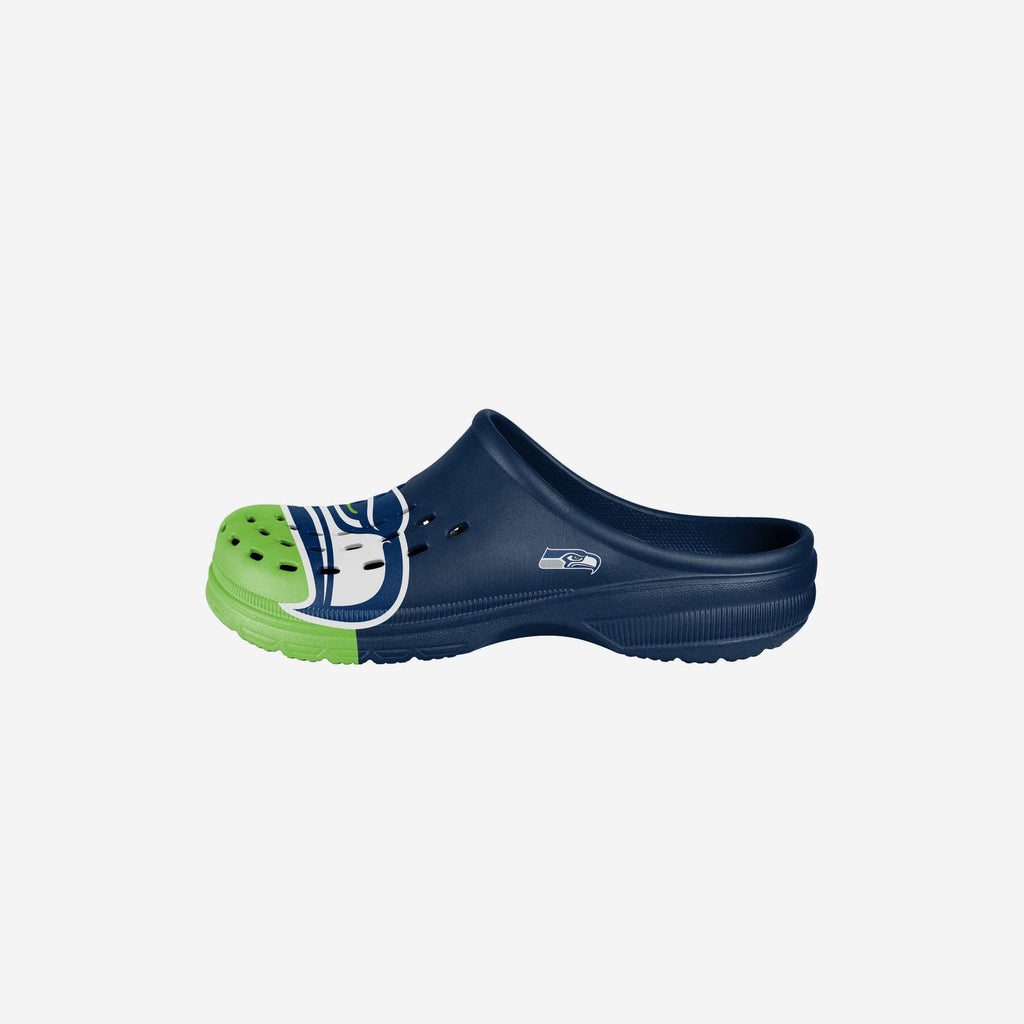 Seattle Seahawks Youth Colorblock Big Logo Clog FOCO S - FOCO.com