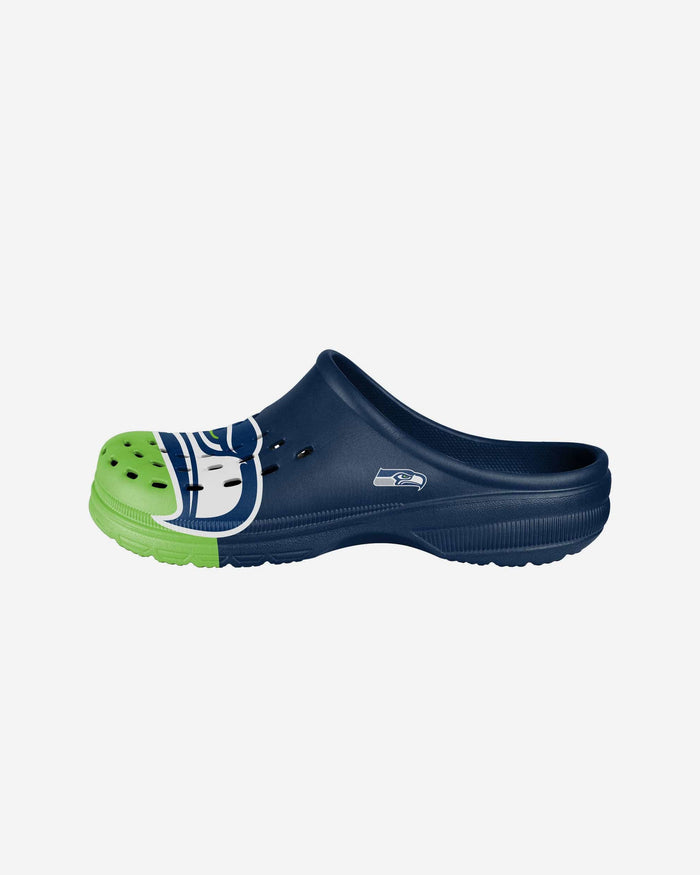 Seattle Seahawks Youth Colorblock Big Logo Clog FOCO S - FOCO.com