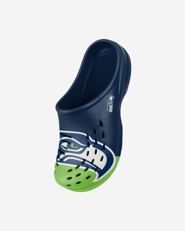 Seattle Seahawks Youth Colorblock Big Logo Clog FOCO - FOCO.com