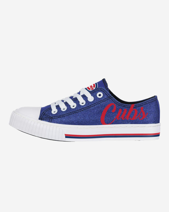 Chicago Cubs Womens Color Glitter Low Top Canvas Shoes FOCO 6 - FOCO.com
