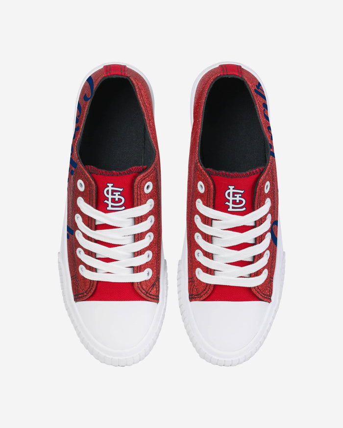 St Louis Cardinals Womens Color Glitter Low Top Canvas Shoes FOCO - FOCO.com