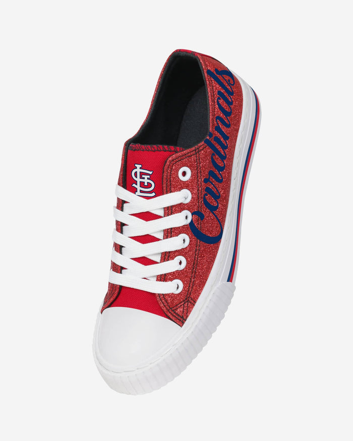 St Louis Cardinals Womens Color Glitter Low Top Canvas Shoes FOCO - FOCO.com
