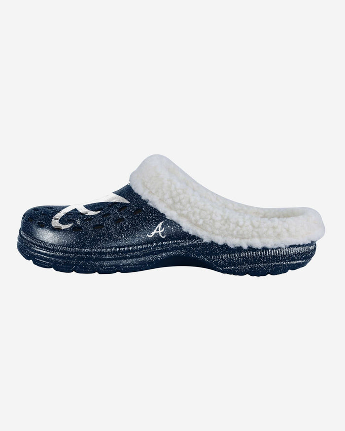 Atlanta Braves Womens Sherpa Lined Glitter Clog FOCO S - FOCO.com