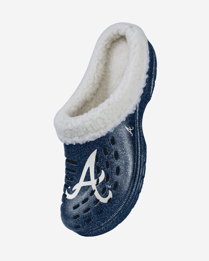 Atlanta Braves Womens Sherpa Lined Glitter Clog FOCO - FOCO.com