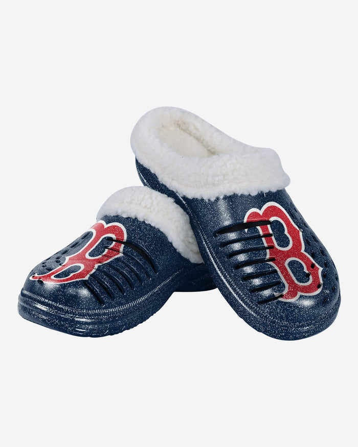 Boston Red Sox Womens Sherpa Lined Glitter Clog FOCO - FOCO.com