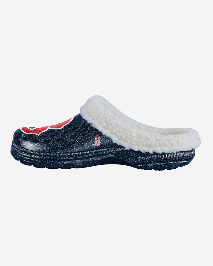 Boston Red Sox Womens Sherpa Lined Glitter Clog FOCO S - FOCO.com