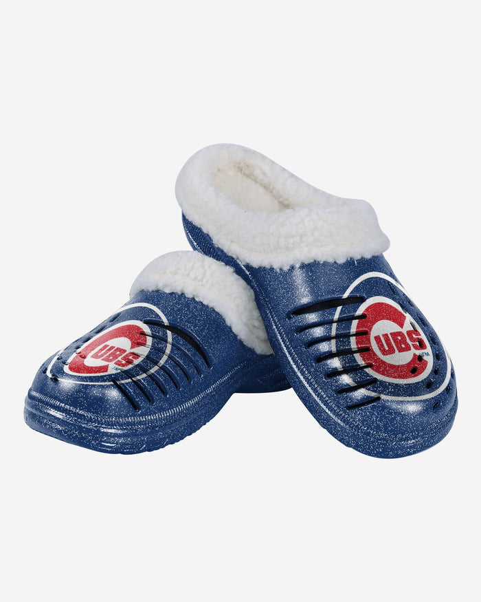 Chicago Cubs Womens Sherpa Lined Glitter Clog FOCO - FOCO.com