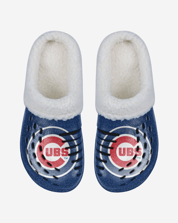 Chicago Cubs Womens Sherpa Lined Glitter Clog FOCO - FOCO.com