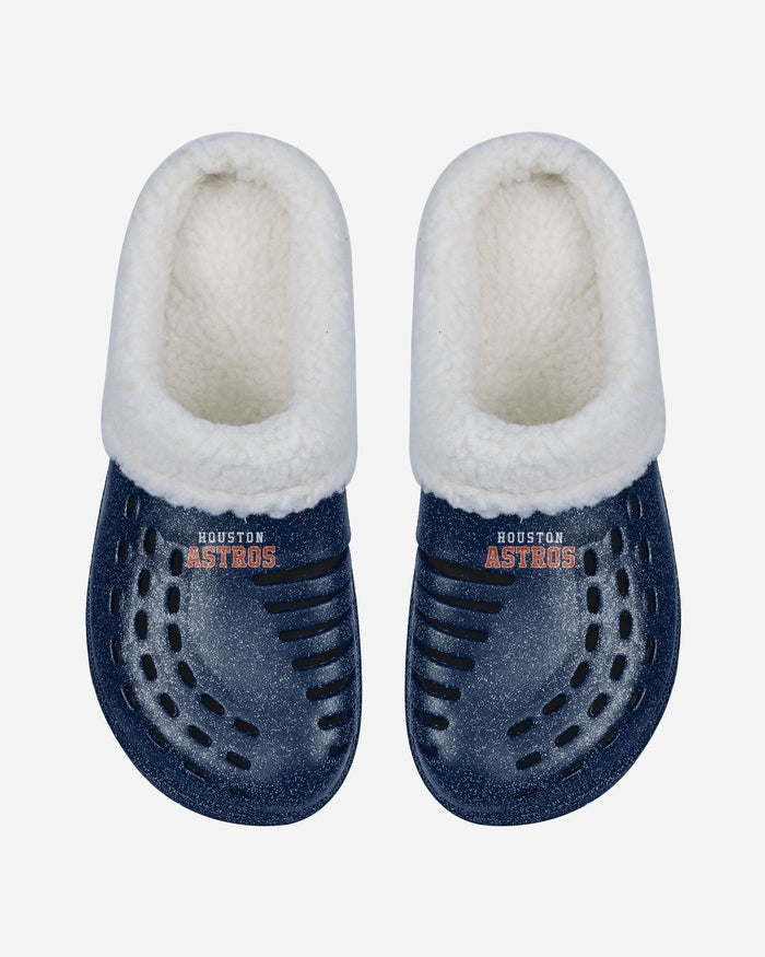 Houston Astros Womens Sherpa Lined Glitter Clog FOCO - FOCO.com