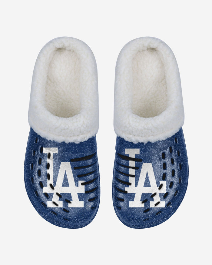 Los Angeles Dodgers Womens Sherpa Lined Glitter Clog FOCO - FOCO.com