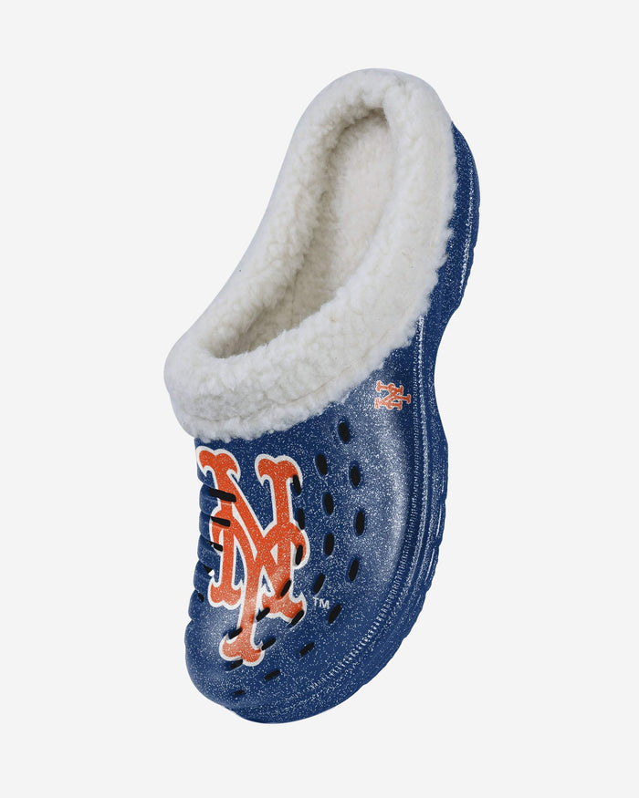 New York Mets Womens Sherpa Lined Glitter Clog FOCO - FOCO.com