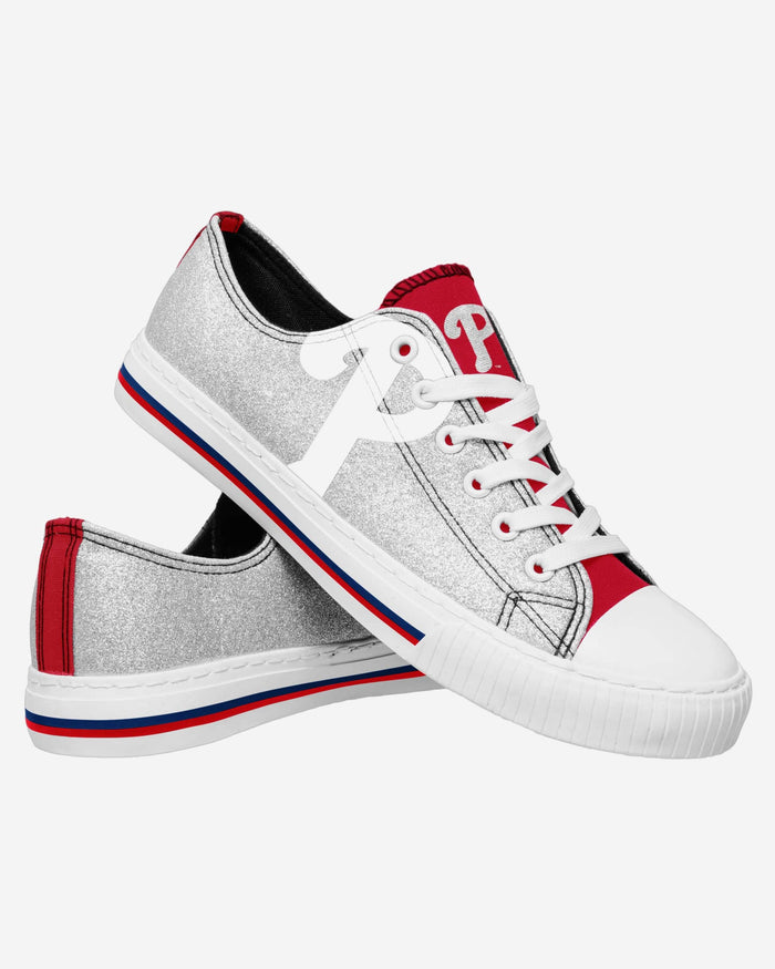 Philadelphia Phillies Womens Glitter Low Top Canvas Shoe FOCO - FOCO.com