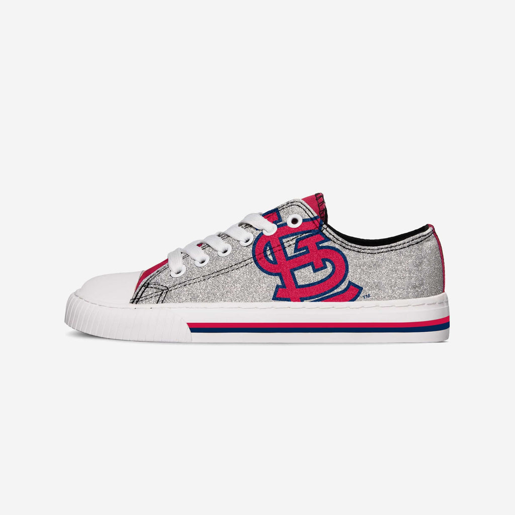 St Louis Cardinals Womens Glitter Low Top Canvas Shoes FOCO - FOCO.com