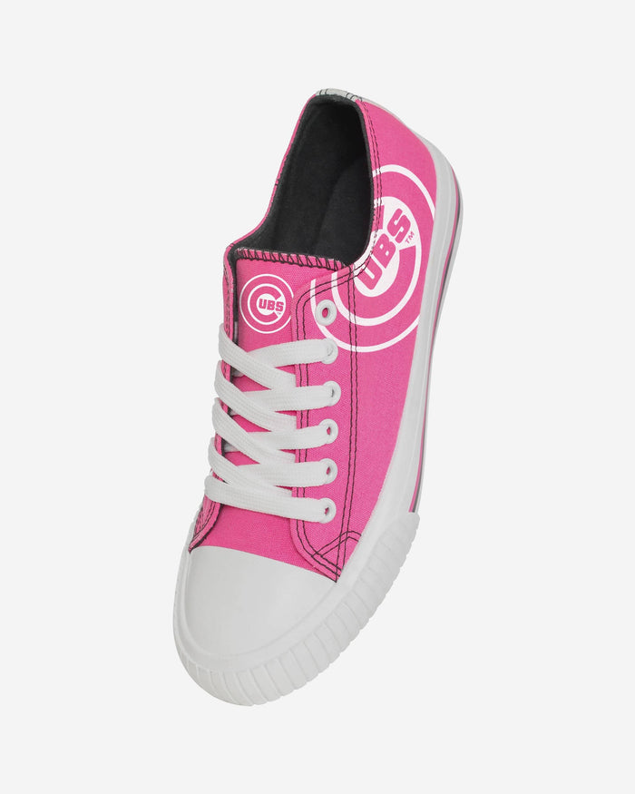 Chicago Cubs Womens Highlights Low Top Canvas Shoe FOCO - FOCO.com