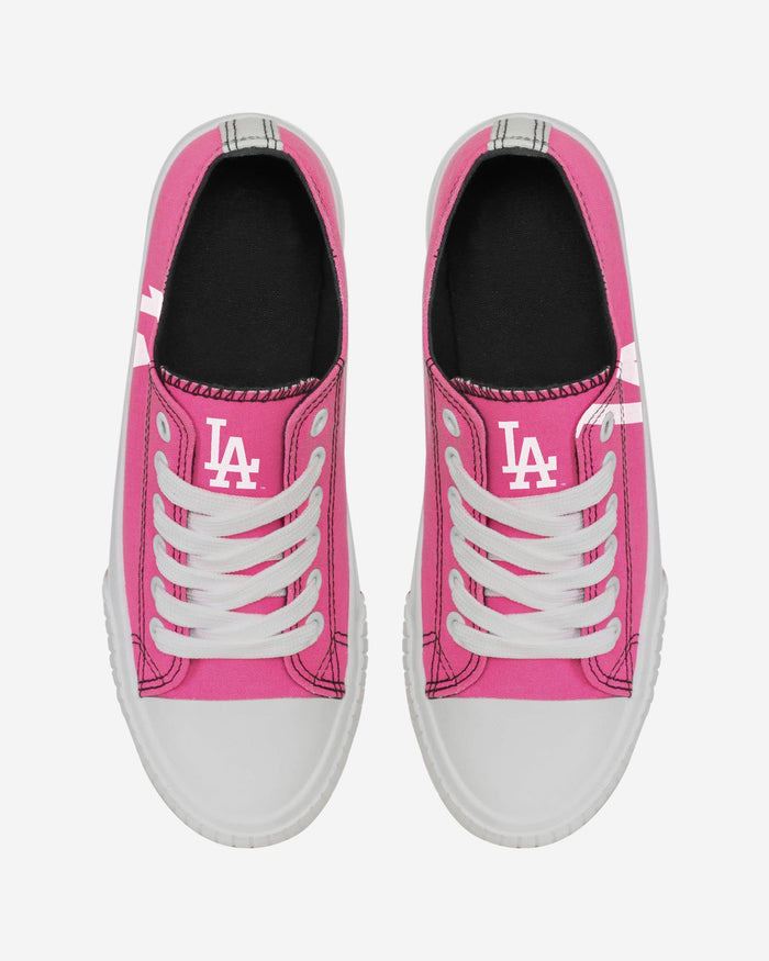 Los Angeles Dodgers Womens Highlights Low Top Canvas Shoe FOCO - FOCO.com