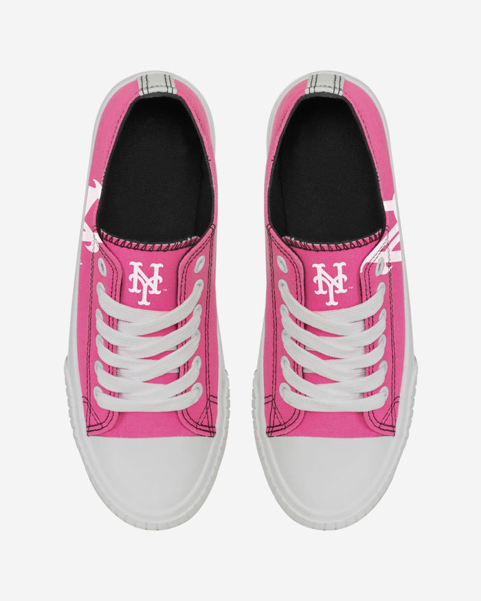 New York Mets Womens Highlights Low Top Canvas Shoe FOCO - FOCO.com