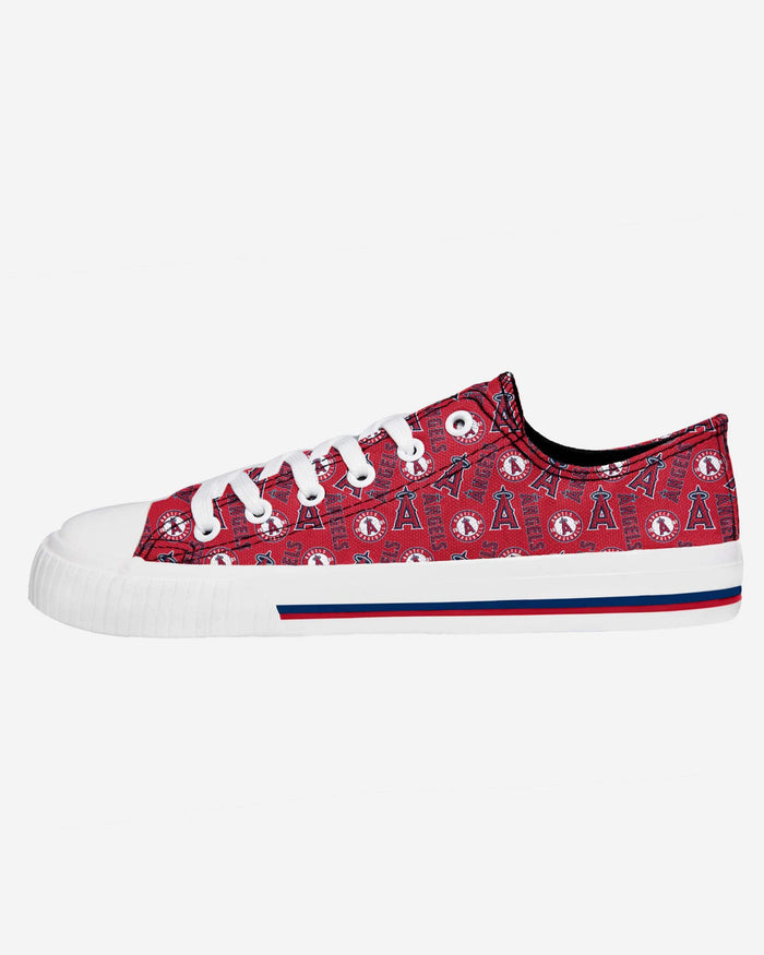 Los Angeles Angels Womens Low Top Repeat Print Canvas Shoe FOCO - FOCO.com