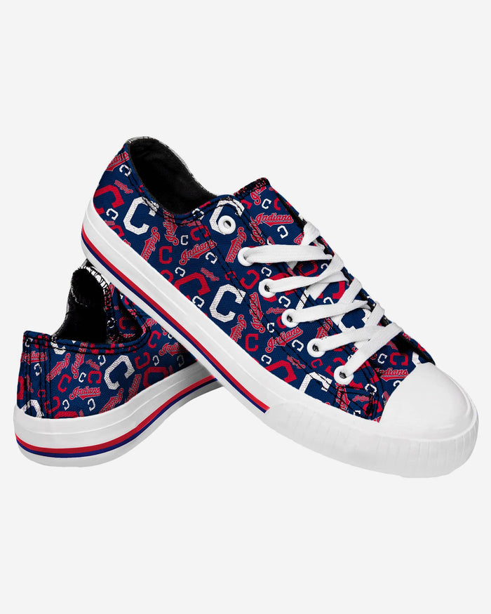 Cleveland Guardians Womens Low Top Repeat Print Canvas Shoe FOCO - FOCO.com