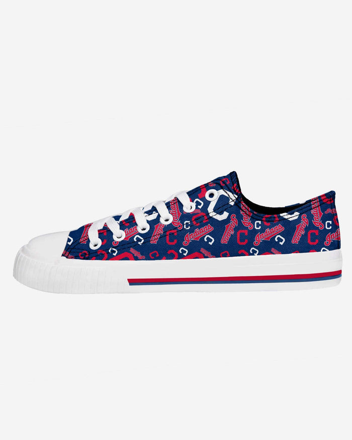 Cleveland Guardians Womens Low Top Repeat Print Canvas Shoe FOCO - FOCO.com