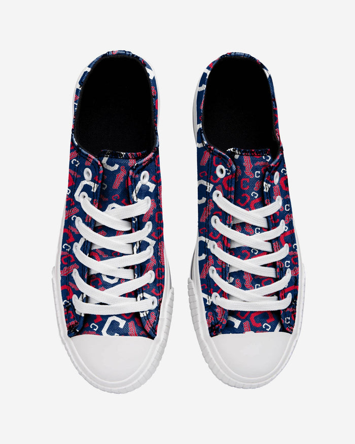 Cleveland Guardians Womens Low Top Repeat Print Canvas Shoe FOCO - FOCO.com