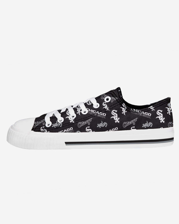 Chicago White Sox Womens Low Top Repeat Print Canvas Shoe FOCO - FOCO.com