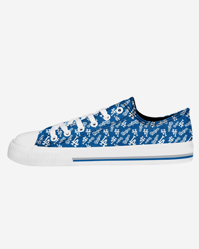 Los Angeles Dodgers Womens Low Top Repeat Print Canvas Shoe FOCO - FOCO.com